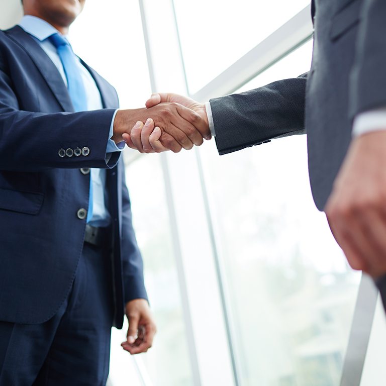 business professionals shaking hands